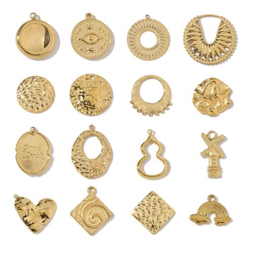Rostfritt stål Smycken Hängen, 304 rostfritt stål, guldfärg pläterade, DIY & olika stilar för val, Säljs av PC