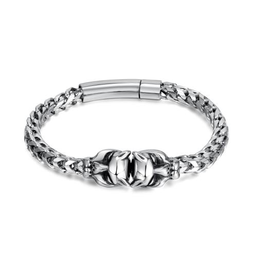 304 rostfritt stål Armband, polerad, mode smycken & för människan, ursprungliga färgen, 210x6mm, Säljs av PC