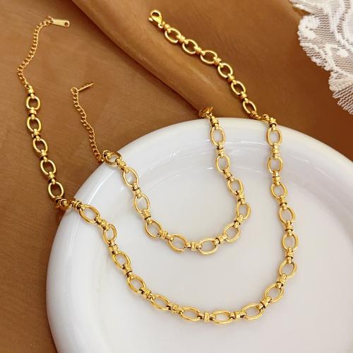 304 rostfritt stål Armband och halsband, guldfärg pläterade, olika stilar för val & för kvinna, Säljs av PC