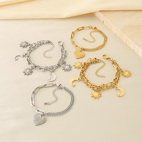 Stainless Steel smycken Armband, 304 rostfritt stål, guldfärg pläterade, mode smycken, fler färger för val, Säljs av PC