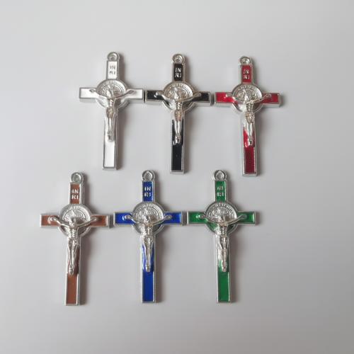 Zink Alloy Cross Hängen, plated, DIY & emalj, fler färger för val, Säljs av PC