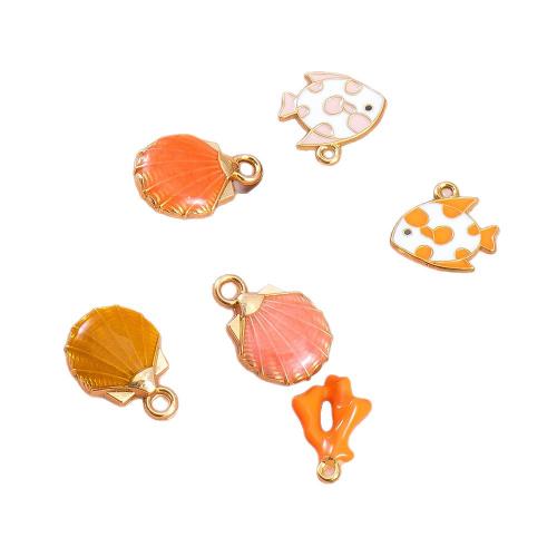 Zink legering emalj hängen, Zink Alloy, plated, DIY, fler färger för val, 10PC/Bag, Säljs av Bag