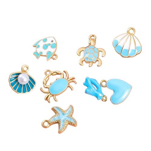 Zink legering emalj hängen, Zink Alloy, med Plast Pearl, plated, DIY, fler färger för val, 100PC/Bag, Säljs av Bag