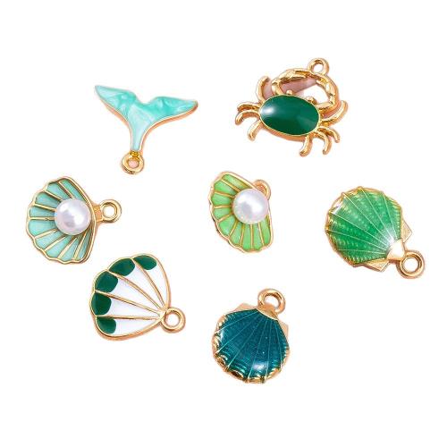 Zink legering emalj hängen, Zink Alloy, med Plast, plated, DIY, fler färger för val, 100PC/Bag, Säljs av Bag