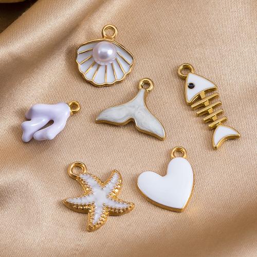 Zink legering emalj hängen, Zink Alloy, med Plast Pearl, plated, DIY, fler färger för val, 100PC/Bag, Säljs av Bag