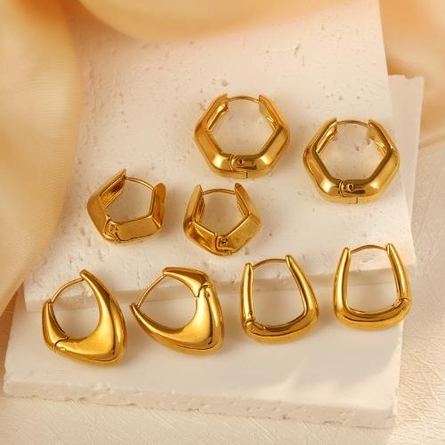 Rostfritt stål spaken bakåt Earring, 304 rostfritt stål, plated, mode smycken, fler färger för val, Säljs av Par