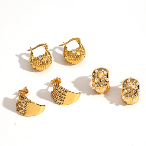 Rostfritt stål Stud Örhängen, 304 rostfritt stål, med Plast, plated, mode smycken, fler färger för val, Säljs av Par