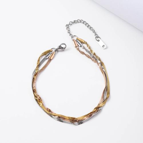 304 rostfritt stål Armband, mode smycken & flerskikts & Unisex, Säljs av PC