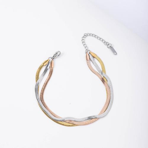 304 rostfritt stål Armband, mode smycken & flerskikts & Unisex, Säljs av PC