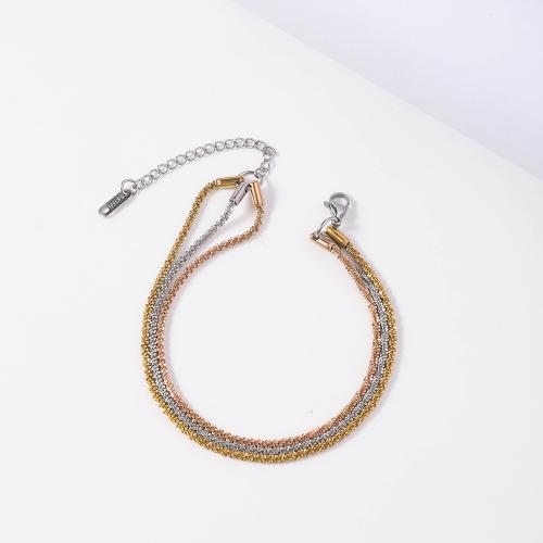 304 rostfritt stål Armband, mode smycken & flerskikts & Unisex, Säljs av PC