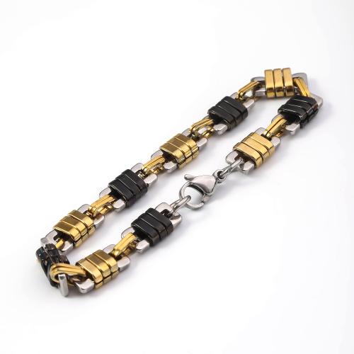304 rostfritt stål Armband, plated, mode smycken & Unisex, 220x9mm, Säljs av PC