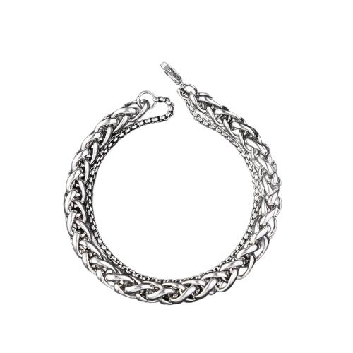 304 rostfritt stål Armband, polerad, mode smycken & för människan, ursprungliga färgen, 210x8mm, Säljs av PC