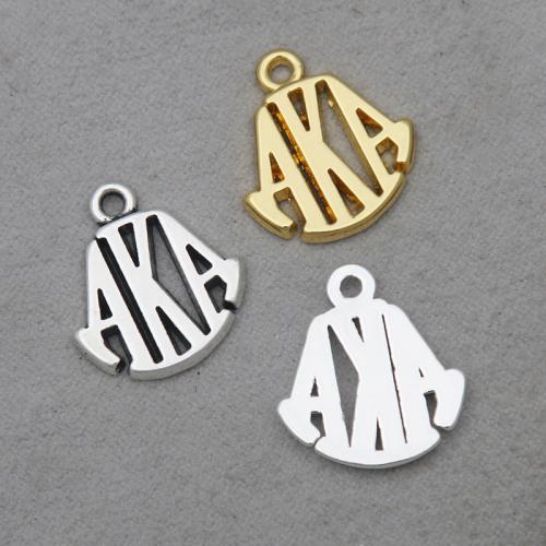 Zink Alloy Alphabet Hängen, Alfabetsbokstav, rack plätering, DIY, fler färger för val, 18x16mm, Säljs av PC