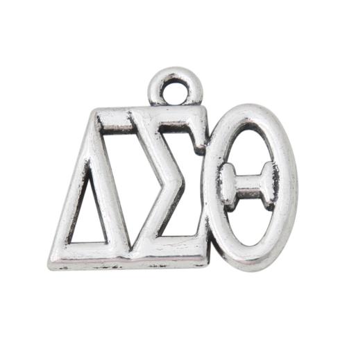 Zink Alloy Alphabet Hängen, Alfabetsbokstav, rack plätering, DIY, fler färger för val, 20x17mm, Säljs av PC