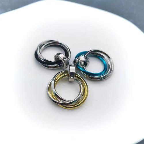 Zink Alloy Rhinestone Hängen, Donut, plated, DIY & med strass, fler färger för val, 20x20mm, Säljs av PC