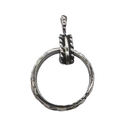 Zink Alloy Halsband, ringform, silver pläterad, DIY, 40x23mm, Säljs av PC