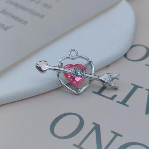 Zink Alloy Rhinestone Hängen, plated, DIY & olika stilar för val & med strass, Säljs av PC