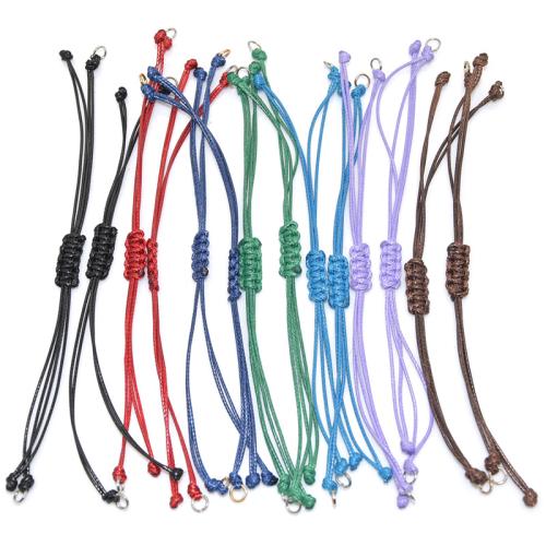 Fashion Create Wax Cord Bracelets Flat Round handmade DIY & adjustable 0.80mm Length Approx 13-24 cm Sold By PC