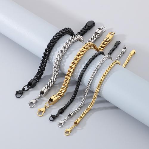 Stainless Steel smycken Armband, 304 rostfritt stål, guldfärg pläterade, mode smycken, fler färger för val, Säljs av PC