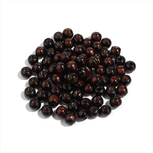 Perles en bois, Érable, DIY, couleurs mélangées, 8mm, Vendu par kg