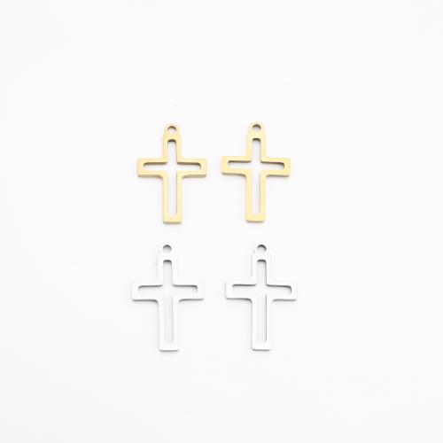 Colgantes Cruz de Acero Inoxidable, acero inoxidable 304, Cruces, chapado, Bricolaje & hueco, más colores para la opción, 18x12x1mm, Vendido por UD