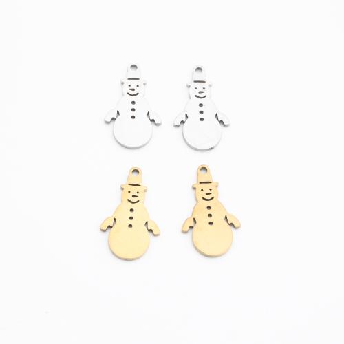 Pendants Jewelry Cruach dhosmálta, 304 Cruach dhosmálta, Snowman, plátáilte, DIY & log, dathanna níos mó le haghaidh rogha, 18x15x1mm, Díolta De réir PC