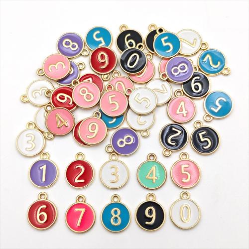 Pendentif alphabet en zinc, alliage de zinc, Lettre d’alphabet, Placage, DIY & émail, plus de couleurs à choisir, 14.50x12x2mm, Vendu par PC