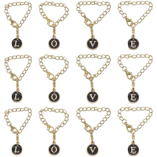 Zinc Alloy Dekorative kæde, guldfarve belagt, du kan DIY & forskellige design til valg & emalje, flere farver til valg, Solgt af PC