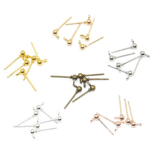 Poteau de fer boucle d'oreille, Placage, DIY & normes différentes pour le choix, plus de couleurs à choisir, Vendu par PC