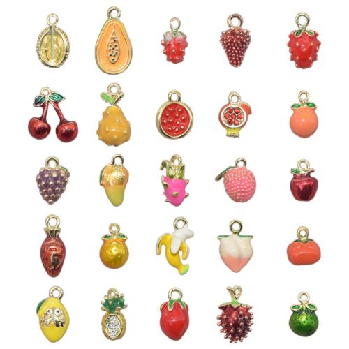 Zinc Alloy Enamel Pendants Fruit plated DIY Sold By PC
