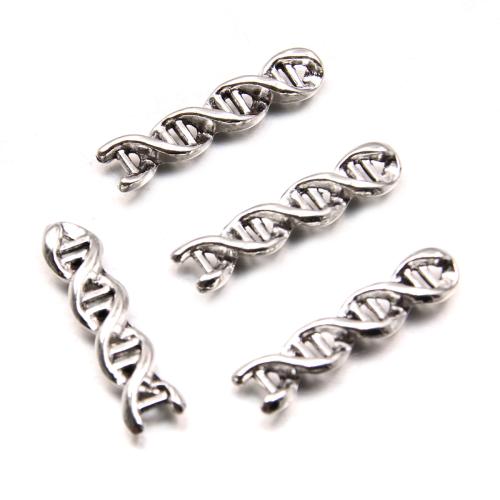 Sinc Alloy Pendants, dath airgid antique plátáilte, DIY, 28x7mm, Díolta De réir PC