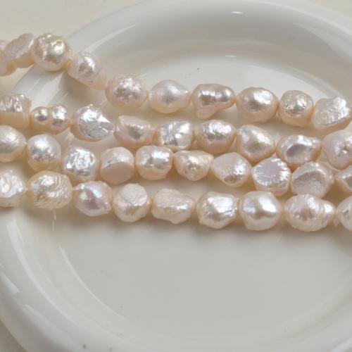 Barokní kultivované sladkovodní perle, Sladkovodní Pearl, Baroko, DIY, bílý, 10-11mm, Prodáno za 38 cm Strand