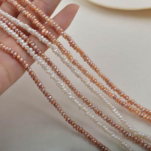 Přírodní sladkovodní perly perlí, Sladkovodní Pearl, Baroko, DIY, více barev na výběr, 3-4mm, Prodáno za 36 cm Strand