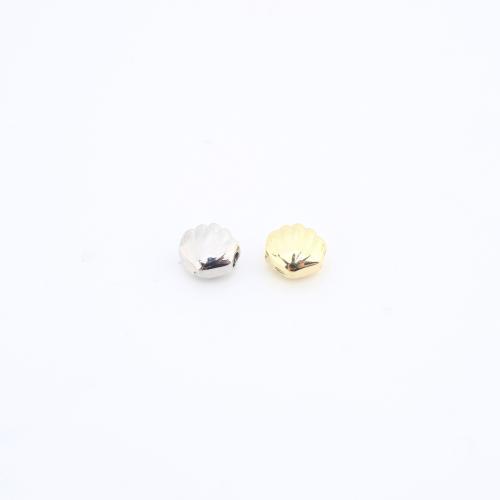 Brass šperky Korálky, Mosaz, Skořápka, DIY, více barev na výběr, nikl, olovo a kadmium zdarma, 8x6x4mm, Prodáno By PC