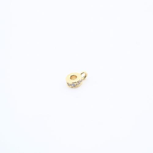 Kubické zirkonie Mikro dláždí mosaz s přívěskem, DIY & micro vydláždit kubické zirkony, zlatý, nikl, olovo a kadmium zdarma, 8x6x3mm, Prodáno By PC