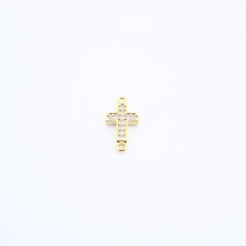 Cilindrata Zircone micro pavimenta il pendente di ottone, placcato, DIY & Micro spianare cubic zirconia, dorato, assenza di nichel,piombo&cadmio, 15x8x2mm, Venduto da PC