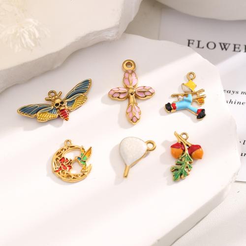 Colgantes de Acero Inoxidable, acero inoxidable 304, chapado, Bricolaje & esmalte, más colores para la opción, 10PCs/Bolsa, Vendido por Bolsa