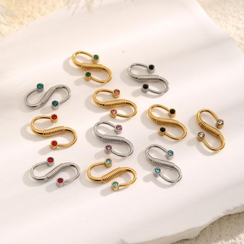 Edelstahl-Schmuck-Verschluss, 304 Edelstahl, plattiert, DIY & mit Strass, keine, 100PCs/Tasche, verkauft von Tasche