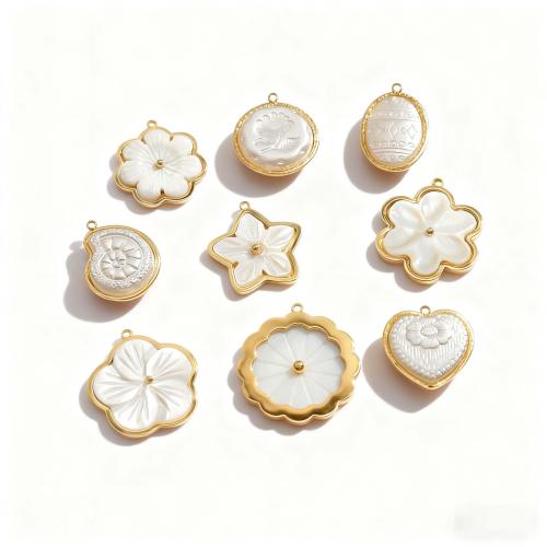 Akrylové Přívěsky, 304 Stainless Steel, s Akryl, á, DIY, více barev na výběr, 10PC/Bag, Prodáno By Bag