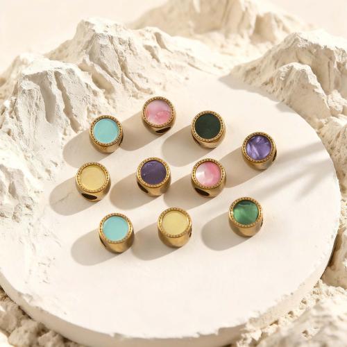 Akryl šperky korálky, 304 Stainless Steel, s Akryl, DIY, více barev na výběr, 10PC/Bag, Prodáno By Bag