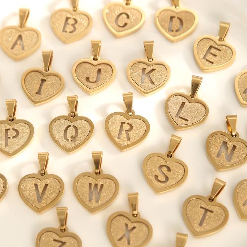 Ruostumaton teräs Riipukset kirje, 304 Stainless Steel, kullan väri kullattu, tee-se-itse, kultainen, 10PC/laukku, Myymät laukku