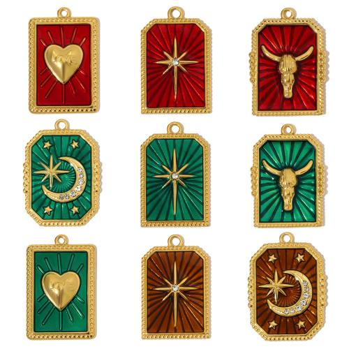 Ciondoli gioielli in acciaio inox, 304 acciaio inox, placcato, DIY & con strass, nessuno, 3PC/borsa, Venduto da borsa