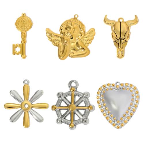 Ciondoli gioielli in acciaio inox, 304 acciaio inox, placcato, DIY, nessuno, 3PC/borsa, Venduto da borsa