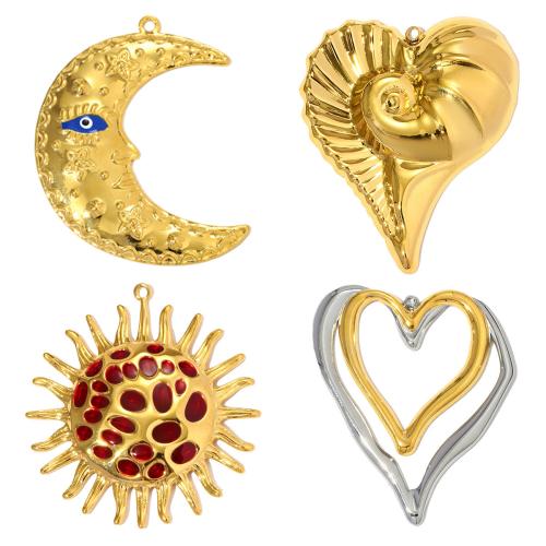 Ciondoli gioielli in acciaio inox, 304 acciaio inox, placcato, DIY & smalto, nessuno, 3PC/borsa, Venduto da borsa