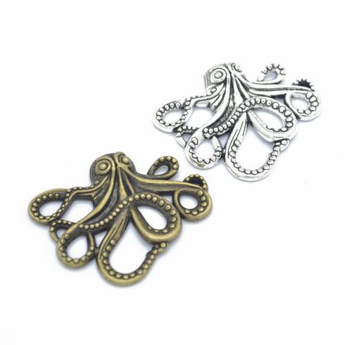 Zinek zvířat Přívěsky, Chobotnice, á, DIY, více barev na výběr, 43x35mm, Prodáno By PC