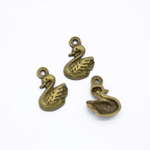 Zinek zvířat Přívěsky, Labuť, á, DIY, více barev na výběr, 15x10mm, Prodáno By PC