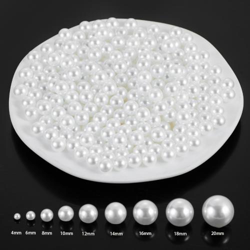 Contas de plástico, Concha de resina, Roda, Adesivo Epóxi, DIY & tamanho diferente para a escolha & não porosa, branco, vendido por Bag