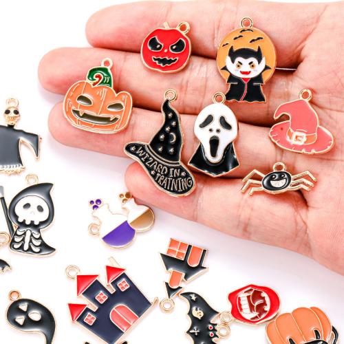 Fashion Halloween Pendant Zinc Alloy plated Halloween Design & DIY & enamel Sold By Bag