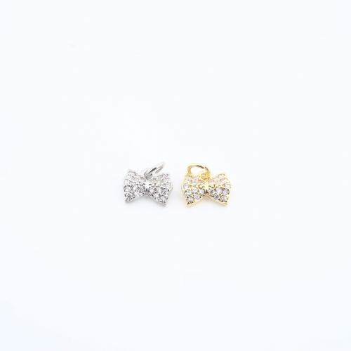 Cubic Zirconia Micro Pave Brass Pendant Butterfly plated DIY & micro pave cubic zirconia nickel lead & cadmium free Sold By PC