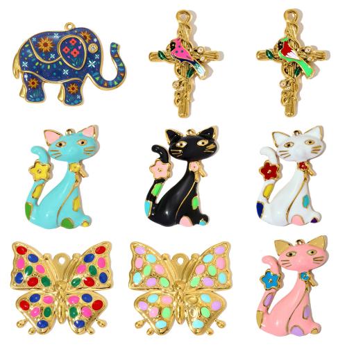 الفولاذ المقاوم للصدأ قلادة, 304 الفولاذ المقاوم للصدأ, مطلي, ديي & مينا, المزيد من الألوان للاختيار, 3أجهزة الكمبيوتر/حقيبة, تباع بواسطة حقيبة